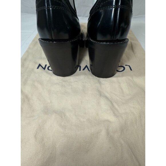 Louis Vuitton Black and White Combat Boots - Picture 14 of 16